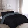 imageUtopia Bedding Queen Size Comforter Set with 2 Pillow Shams Bedding Comforter Sets Down Alternative White Comforters Soft and Comfortable Machine Washable Pack of 4GreyBlack