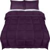 imageUtopia Bedding Queen Size Comforter Set with 2 Pillow Shams Bedding Comforter Sets Down Alternative White Comforters Soft and Comfortable Machine Washable Pack of 4Plum