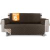 imageUtopia Bedding Reversible Oversized Sofa Couch Cover Water Resistant Slipcover Furniture Protector with Foam Sticks and Elastic Straps for Kids Dogs Pets 35 Seater GrayLight GrayChocolateBeige