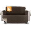 imageUtopia Bedding Reversible Oversized Sofa Couch Cover Water Resistant Slipcover Furniture Protector with Foam Sticks and Elastic Straps for Kids Dogs Pets 35 Seater GrayLight GrayChocolateBeige