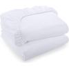 imageUtopia Bedding Twin Fitted Sheets  Bulk Pack of 2 Bottom Sheets  Soft Brushed Microfiber  Deep Pockets  Shrinkage ampamp Fade Resistant  Easy Care Twin BeigeWhite