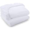 imageUtopia Bedding Twin Fitted Sheets  Bulk Pack of 2 Bottom Sheets  Soft Brushed Microfiber  Deep Pockets  Shrinkage ampamp Fade Resistant  Easy Care Twin BeigeWhite