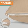 imageUtopia Bedding Waterproof Pillow Protectors with Zipper Standard Size 2 Pack Terry Pillow Covers Bed Bug and Dust Mite ProofBeige