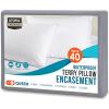 imageUtopia Bedding Waterproof Pillow Protectors with Zipper Standard Size 2 Pack Terry Pillow Covers Bed Bug and Dust Mite ProofGray