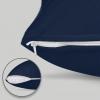imageUtopia Bedding Waterproof Pillow Protectors with Zipper Standard Size 2 Pack Terry Pillow Covers Bed Bug and Dust Mite ProofNavy Blue
