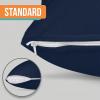 imageUtopia Bedding Waterproof Pillow Protectors with Zipper Standard Size 2 Pack Terry Pillow Covers Bed Bug and Dust Mite ProofNavy Blue