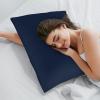imageUtopia Bedding Waterproof Pillow Protectors with Zipper Standard Size 2 Pack Terry Pillow Covers Bed Bug and Dust Mite ProofNavy Blue