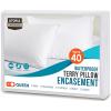 imageUtopia Bedding Waterproof Pillow Protectors with Zipper Standard Size 2 Pack Terry Pillow Covers Bed Bug and Dust Mite ProofWhite
