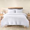 imageUtopia Bedding Duvet Cover Queen Size  1 Duvet Cover with 2 Pillow Shams 3 Pieces Comforter Cover with Zipper Closure  Ultra Soft Brushed Microfiber 90 X 90 Inches Queen Quatrefoil AquaWhite