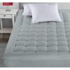 imageUtopia Bedding Queen Mattress Pad Quilted Fitted Premium Mattress Protector Deep Pocket Cover Stretches up to 16 Inches Fluffy Pillow Topper 60x80 Inches WhiteLight Grey