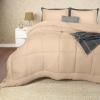 imageUtopia Bedding Queen Size Comforter Set with 2 Pillow Shams Bedding Comforter Sets Down Alternative White Comforters Soft and Comfortable Machine Washable Pack of 4Beige
