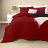imageUtopia Bedding Queen Size Comforter Set with 2 Pillow Shams Bedding Comforter Sets Down Alternative White Comforters Soft and Comfortable Machine Washable Pack of 4BlackRed