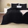imageUtopia Bedding Queen Size Comforter Set with 2 Pillow Shams Bedding Comforter Sets Down Alternative White Comforters Soft and Comfortable Machine Washable Pack of 4Black