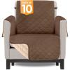 imageUtopia Bedding Reversible Oversized Sofa Couch Cover Water Resistant Slipcover Furniture Protector with Foam Sticks and Elastic Straps for Kids Dogs Pets 35 Seater GrayLight GrayBrownBeige