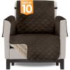 imageUtopia Bedding Reversible Oversized Sofa Couch Cover Water Resistant Slipcover Furniture Protector with Foam Sticks and Elastic Straps for Kids Dogs Pets 35 Seater GrayLight GrayChocolateBeige