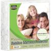 imageUtopia Bedding Waterproof Mattress Protector Twin Size Viscose Made from Bamboo Mattress Cover 200 GSM Fits 15 Inches Deep Breathable Fitted Style with Stretchable PocketsQueen