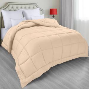 imageUtopia Bedding All Season Down Alternative Quilted Queen Comforter Duvet Insert with Corner Tabs Machine Washable Bed Comforter WhiteBeige