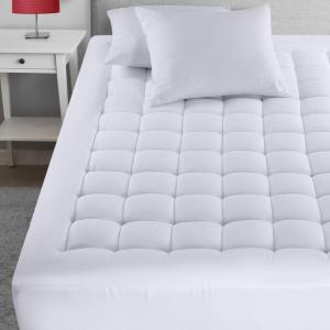 imageUtopia Bedding Queen Mattress Pad Quilted Fitted Premium Mattress Protector Deep Pocket Cover Stretches up to 16 Inches Fluffy Pillow Topper 60x80 Inches WhiteWhite