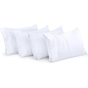 imageUtopia Bedding Queen Pillow Cases  80 Pack  Soft Microfiber Fabric  Envelope Closure  Pillow Covers 20 X 30 Inches White