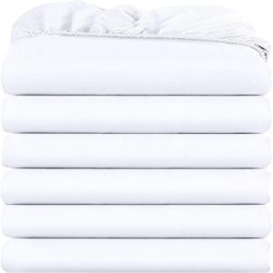 imageUtopia Bedding Twin Fitted Sheets  Bulk Pack of 20 Bottom Sheets  Soft Brushed Microfiber  Deep Pockets  Shrinkage ampamp Fade Resistant  Easy Care White