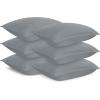 imageUtopia Bedding Bed Pillows for Sleeping White Queen Size Set of 6 Hotel Pillow Cooling Pillows for Side Back or Stomach SleepersGrey