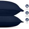 imageUtopia Bedding Bed Pillows for Sleeping White Queen Size Set of 6 Hotel Pillow Cooling Pillows for Side Back or Stomach SleepersNavy