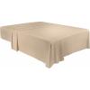 imageUtopia Bedding Flat Sheet  1 Pack Twin Navy Soft Brushed Microfiber Fabric  Shrinkage ampamp Fade Resistant Top Sheet  Easy Care Bed SheetBeige
