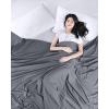imageUtopia Bedding Flat Sheet  1 Pack Twin Navy Soft Brushed Microfiber Fabric  Shrinkage ampamp Fade Resistant Top Sheet  Easy Care Bed SheetGrey