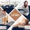 imageUtopia Bedding Flat Sheet  1 Pack Twin Navy Soft Brushed Microfiber Fabric  Shrinkage ampamp Fade Resistant Top Sheet  Easy Care Bed SheetNavy