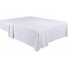 imageUtopia Bedding Flat Sheet  1 Pack Twin Navy Soft Brushed Microfiber Fabric  Shrinkage ampamp Fade Resistant Top Sheet  Easy Care Bed SheetWhite