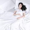 imageUtopia Bedding Flat Sheet  1 Pack Twin Navy Soft Brushed Microfiber Fabric  Shrinkage ampamp Fade Resistant Top Sheet  Easy Care Bed SheetWhite