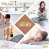 imageUtopia Bedding Flat Sheet  1 Pack Twin Navy Soft Brushed Microfiber Fabric  Shrinkage ampamp Fade Resistant Top Sheet  Easy Care Bed SheetWhite