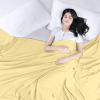 imageUtopia Bedding Flat Sheet  1 Pack Twin Navy Soft Brushed Microfiber Fabric  Shrinkage ampamp Fade Resistant Top Sheet  Easy Care Bed SheetYellow