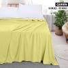 imageUtopia Bedding Flat Sheet  1 Pack Twin Navy Soft Brushed Microfiber Fabric  Shrinkage ampamp Fade Resistant Top Sheet  Easy Care Bed SheetYellow