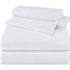 imageUtopia Bedding Queen Sheet Set  Jersey Knit Sheets 4 Piece Queen Jersey Sheet Set  Cotton Jersey Sheets  Soft TShirt Stretchy Sheets Bulk Pack of 6 Queen White