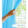 imageUtopia Bedding Sheer Curtains Aqua 2 Panels Set Rod Pocket Drapes 54W x 63L Inches Luxurious Window Treatment Voile for Bedroom and Living RoomAqua