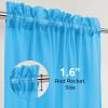 imageUtopia Bedding Sheer Curtains Aqua 2 Panels Set Rod Pocket Drapes 54W x 63L Inches Luxurious Window Treatment Voile for Bedroom and Living RoomAqua
