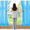 imageUtopia Bedding Sheer Curtains Aqua 2 Panels Set Rod Pocket Drapes 54W x 63L Inches Luxurious Window Treatment Voile for Bedroom and Living RoomAqua