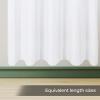 imageUtopia Bedding Sheer Curtains Aqua 2 Panels Set Rod Pocket Drapes 54W x 63L Inches Luxurious Window Treatment Voile for Bedroom and Living RoomWhite