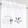 imageUtopia Bedding Sheer Curtains Aqua 2 Panels Set Rod Pocket Drapes 54W x 63L Inches Luxurious Window Treatment Voile for Bedroom and Living RoomWhite
