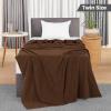imageUtopia Bedding Sky Blue 100 Cotton Blanket Queen Size  90x90 Inch 350GSM Lightweight Soft and Breathable Thermal Blanket for All SeasonsBrown