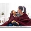 imageUtopia Bedding Sky Blue 100 Cotton Blanket Queen Size  90x90 Inch 350GSM Lightweight Soft and Breathable Thermal Blanket for All SeasonsBurgundy