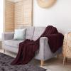 imageUtopia Bedding Sky Blue 100 Cotton Blanket Queen Size  90x90 Inch 350GSM Lightweight Soft and Breathable Thermal Blanket for All SeasonsBurgundy