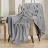 imageUtopia Bedding Sky Blue 100 Cotton Blanket Queen Size  90x90 Inch 350GSM Lightweight Soft and Breathable Thermal Blanket for All SeasonsCool Grey