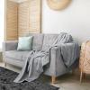 imageUtopia Bedding Sky Blue 100 Cotton Blanket Queen Size  90x90 Inch 350GSM Lightweight Soft and Breathable Thermal Blanket for All SeasonsCool Grey