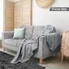 imageUtopia Bedding Sky Blue 100 Cotton Blanket Queen Size  90x90 Inch 350GSM Lightweight Soft and Breathable Thermal Blanket for All SeasonsCool Grey