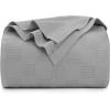 imageUtopia Bedding Sky Blue 100 Cotton Blanket Queen Size  90x90 Inch 350GSM Lightweight Soft and Breathable Thermal Blanket for All SeasonsCool Grey