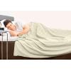 imageUtopia Bedding Sky Blue 100 Cotton Blanket Queen Size  90x90 Inch 350GSM Lightweight Soft and Breathable Thermal Blanket for All SeasonsIvory