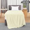 imageUtopia Bedding Sky Blue 100 Cotton Blanket Queen Size  90x90 Inch 350GSM Lightweight Soft and Breathable Thermal Blanket for All SeasonsIvory