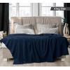 imageUtopia Bedding Sky Blue 100 Cotton Blanket Queen Size  90x90 Inch 350GSM Lightweight Soft and Breathable Thermal Blanket for All SeasonsNavy
